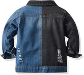 Toddler Kid Baby Boys Girls Denim Jacket Long Sleeve Button down Jeans Coat Cowboy Overcoat Hoodie Casual Outwear